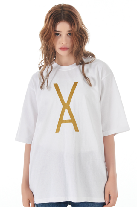 VARZAR(バザール)　VA Gold Big Logo Short Sleeve T-shirt White