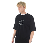 VARZAR(バザール)　Original Silver Big Logo Short Sleeve T-shirt Black