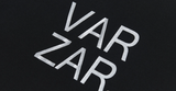 VARZAR(バザール)　Original Silver Big Logo Short Sleeve T-shirt Black