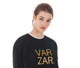 VARZAR(バザール)　Original Gold Big Logo Short Sleeve T-shirt Black