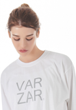 VARZAR(バザール)　Original Silver Big Logo Short Sleeve T-shirt White