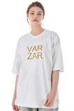 VARZAR(バザール)　Original Gold Big Logo Short Sleeve T-shirt White