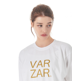 VARZAR(バザール)　Original Gold Big Logo Short Sleeve T-shirt White