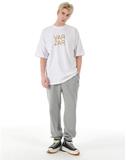 VARZAR(バザール)　Original Gold Big Logo Short Sleeve T-shirt White