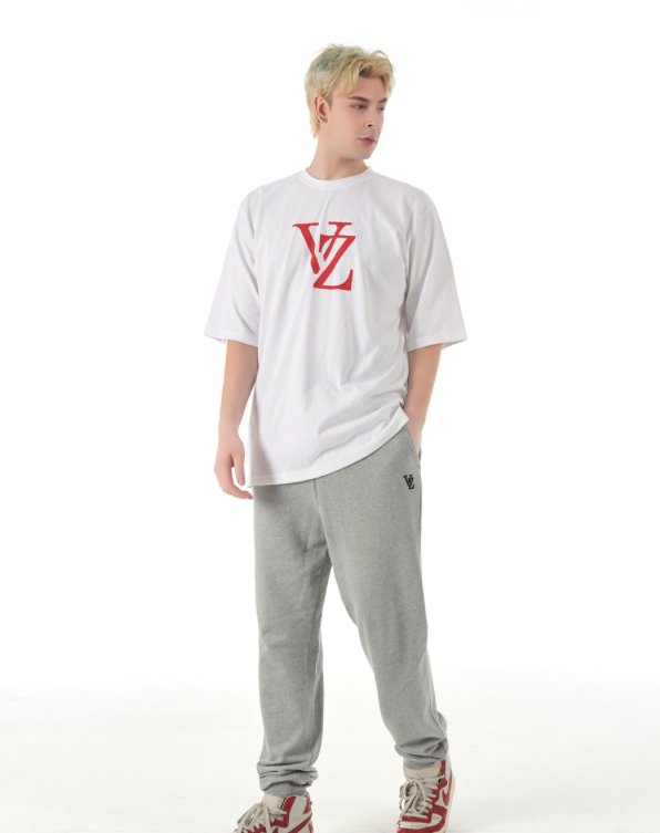 VARZAR(バザール)　Monogram Red Big Logo Short Sleeve T-shirt White