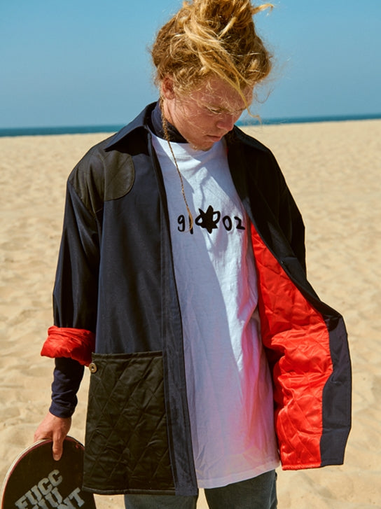 FM91.02 (エフエム91.02)　SK8TE JACKET navy