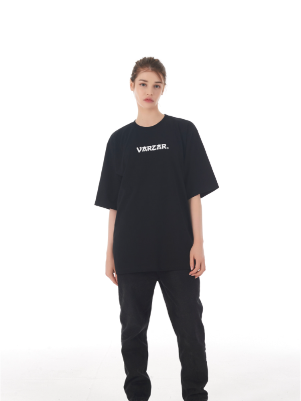 VARZAR(バザール)　Signature Logo Short Sleeve T-shirt Black