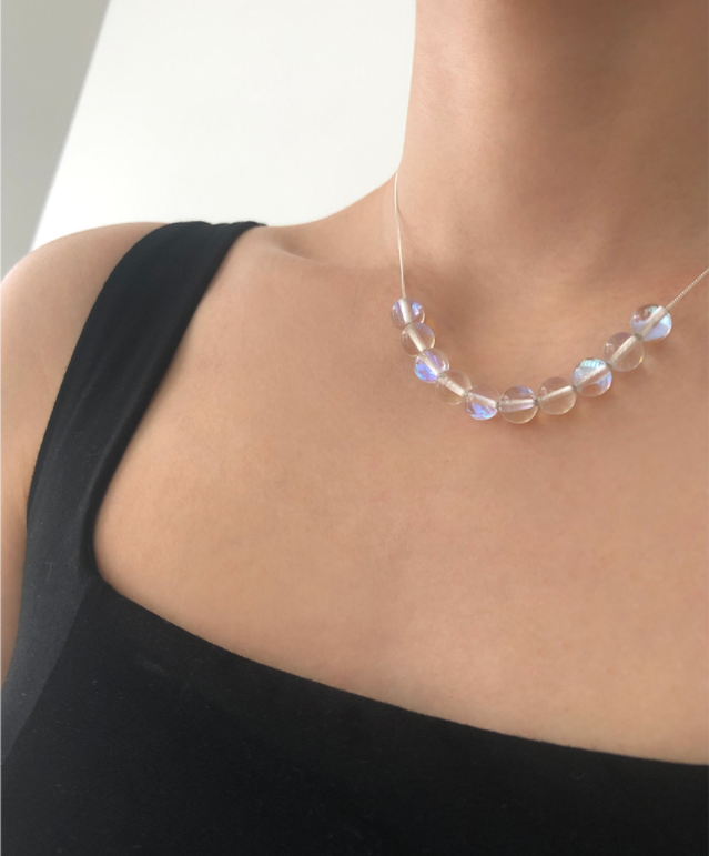 MONDAY EDITION(マンデイエディション) Bubbles and Thin Chain Necklace