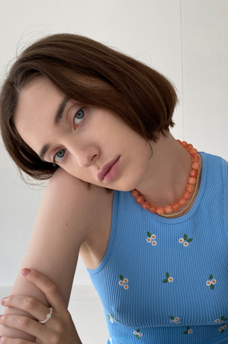 MONDAY EDITION(マンデイエディション) sugarplum necklace - orange