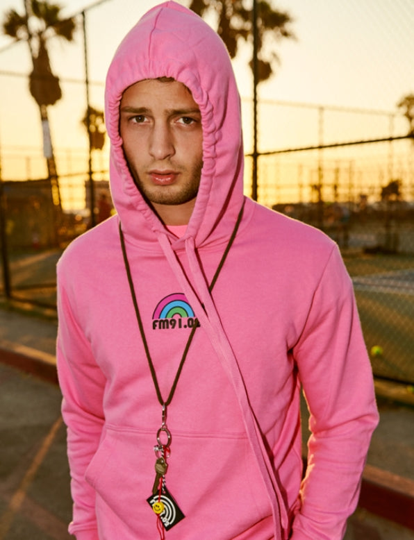 FM91.02 (エフエム91.02)　AMERICANA HOODY pink