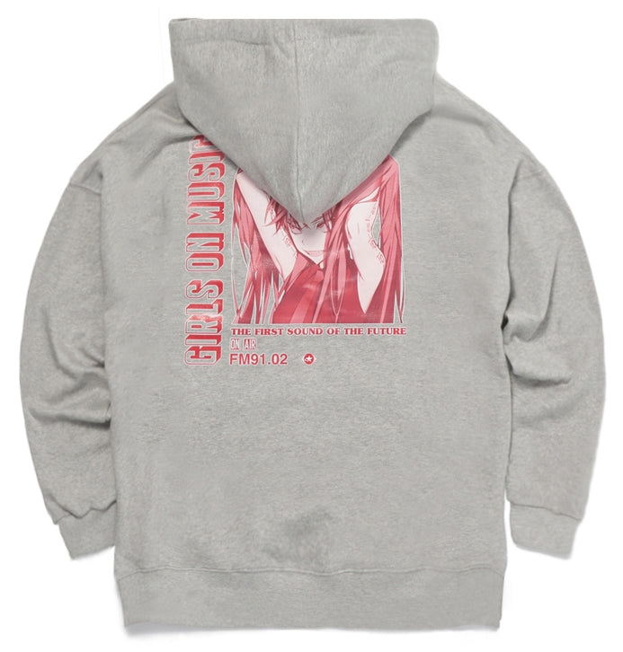 FM91.02 (エフエム91.02)　xHM HOODY melange grey B