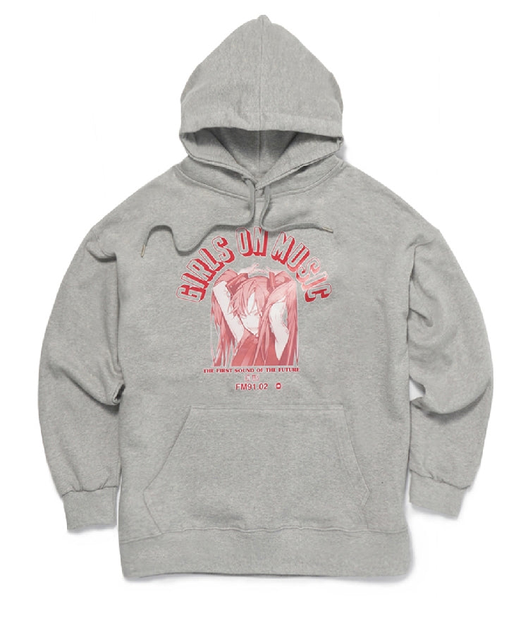 FM91.02 (エフエム91.02)　xHM HOODY melange grey F