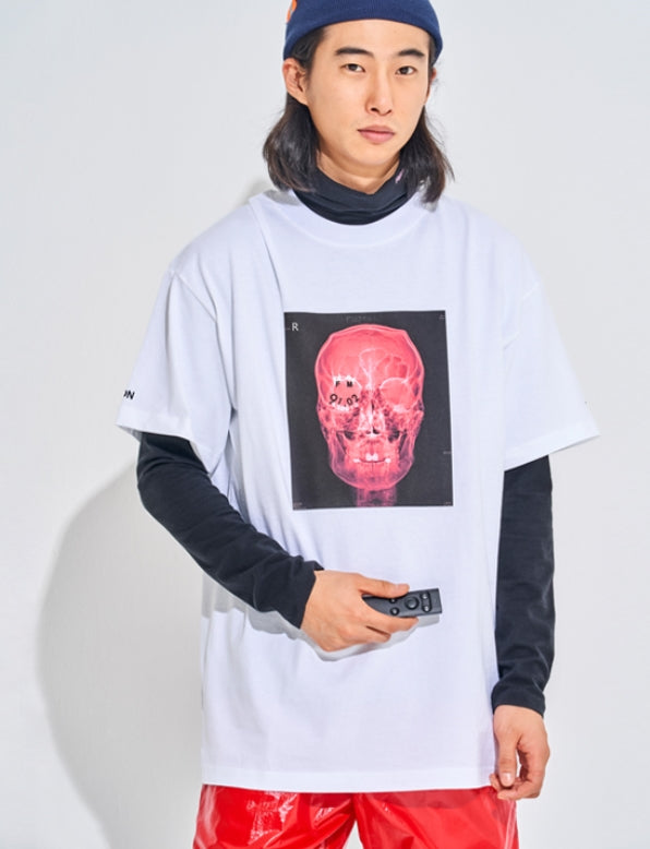 FM91.02 (エフエム91.02)　xPLAY T-SHIRT (Skull  white)