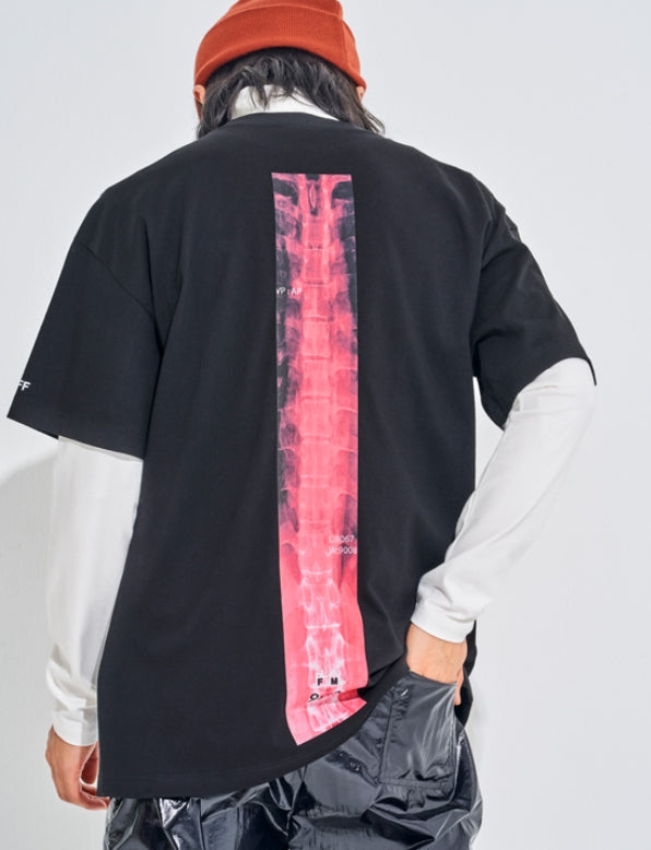 FM91.02 (エフエム91.02)　xPLAY T-SHIRT (Vertebrae black)