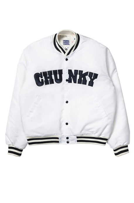 CHUNKY (チャンキー)  GLITTER STADIUM JACKET_white