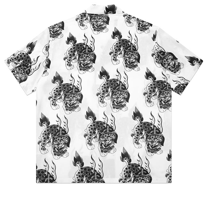 セイントペイン(SAINTPAIN)  SPXBH OPEN COLLAR SHIRTS-WHITE