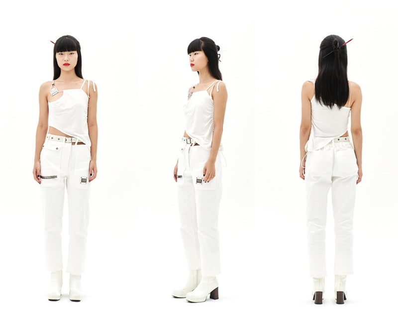 オージーオーディー(OZOD) UNBALANCE TOP_WHITE