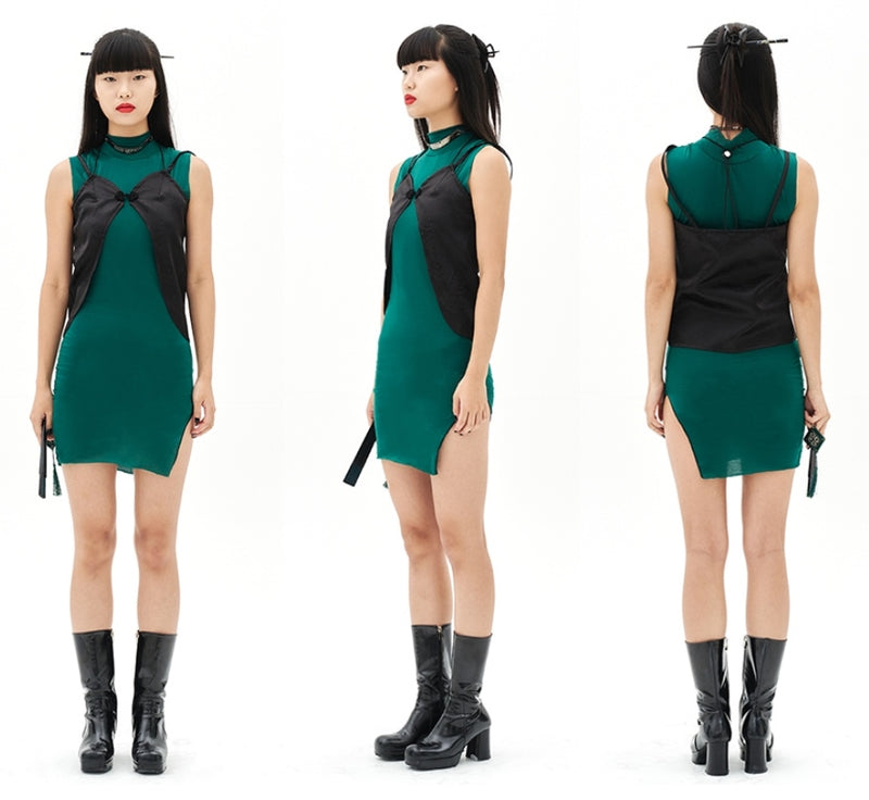 オージーオーディー(OZOD) BUTTERFLY TOP_BLACK