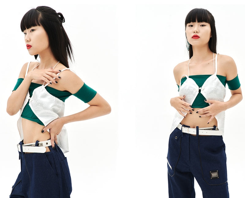 オージーオーディー(OZOD) BUTTERFLY TOP_WHITE