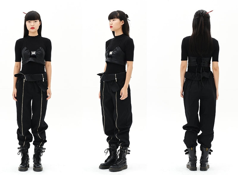 オージーオーディー(OZOD) LEATHER BUSTIER_BLACK