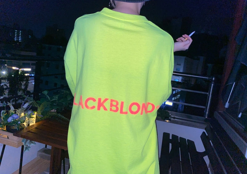 ブラックブロンド(BLACKBLOND)  BBD Classic Sprayed Logo Short Sleeve Tee (Neon)