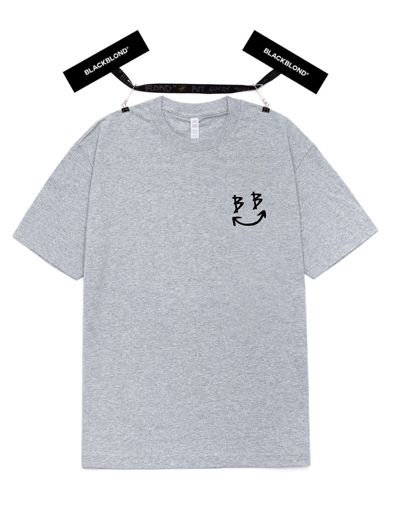 ブラックブロンド(BLACKBLOND) BBD Classic Smile Logo Short Sleeve Tee (Gray)