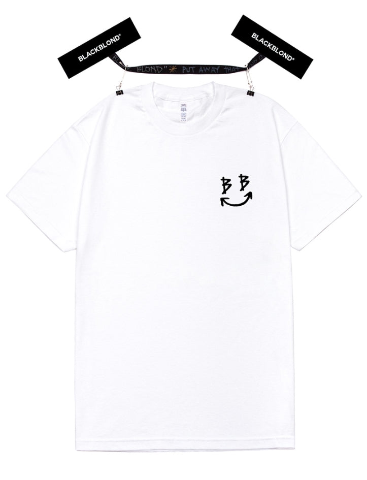 ブラックブロンド(BLACKBLOND) BBD Classic Smile Logo Short Sleeve Tee (White)