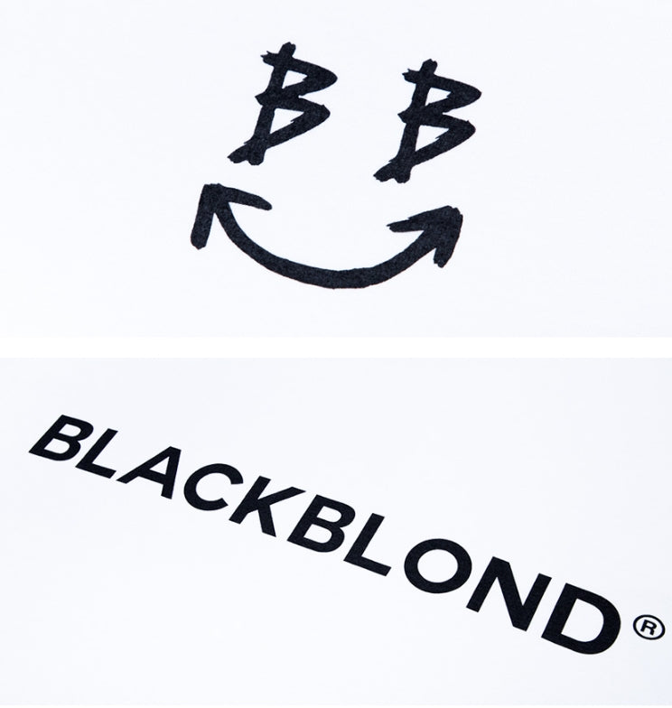 ブラックブロンド(BLACKBLOND) BBD Classic Smile Logo Short Sleeve Tee (White)