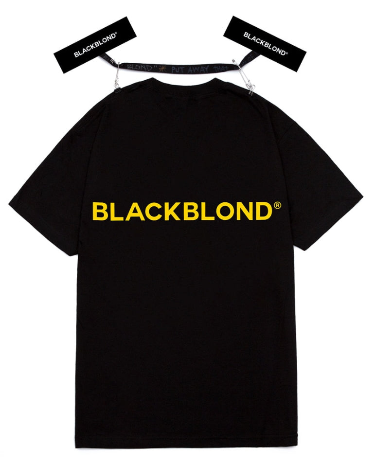 ブラックブロンド(BLACKBLOND) BBD Classic Smile Logo Short Sleeve Tee (Black/Yellow)