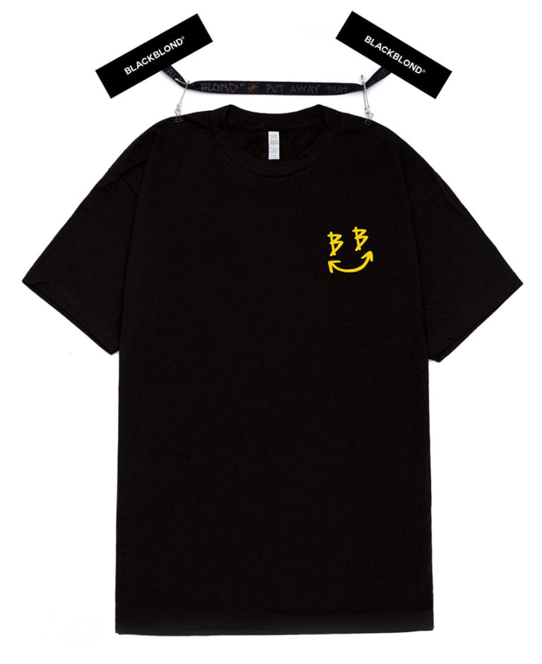 ブラックブロンド(BLACKBLOND) BBD Classic Smile Logo Short Sleeve Tee (Black/Yellow)