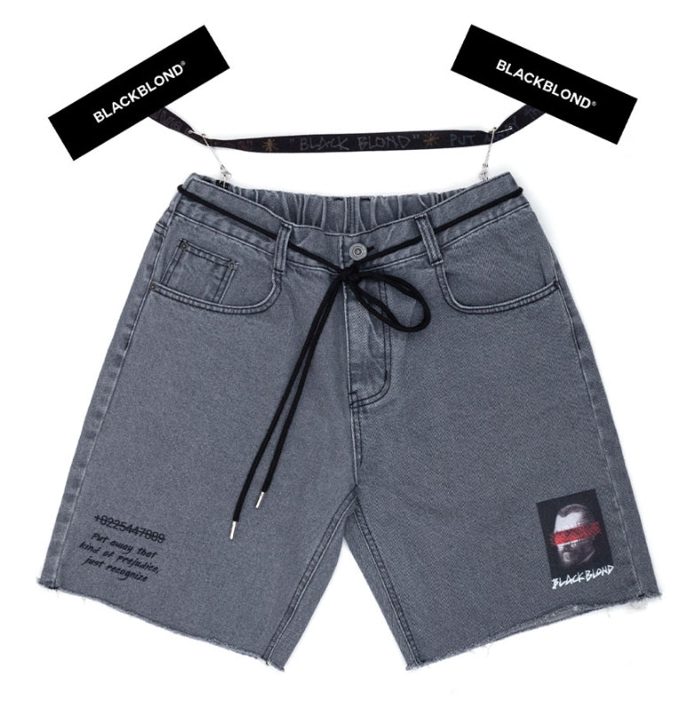 ブラックブロンド(BLACKBLOND)  BBD Still Brutal Denim Shorts (Dark Gray)
