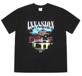 ワンダービジター(WONDER VISITOR)  Invasion Busan T shirts [Black]