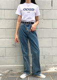 Odd Studio (オッドスタジオ)　Odd Studio ODSD LOGO SLIM-FIT T-shirt - WHITE