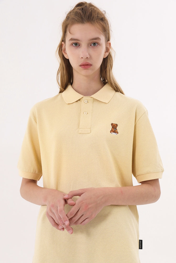 Odd Studio (オッドスタジオ)　UNION BEAR PK T-SHIRTS - YELLOW