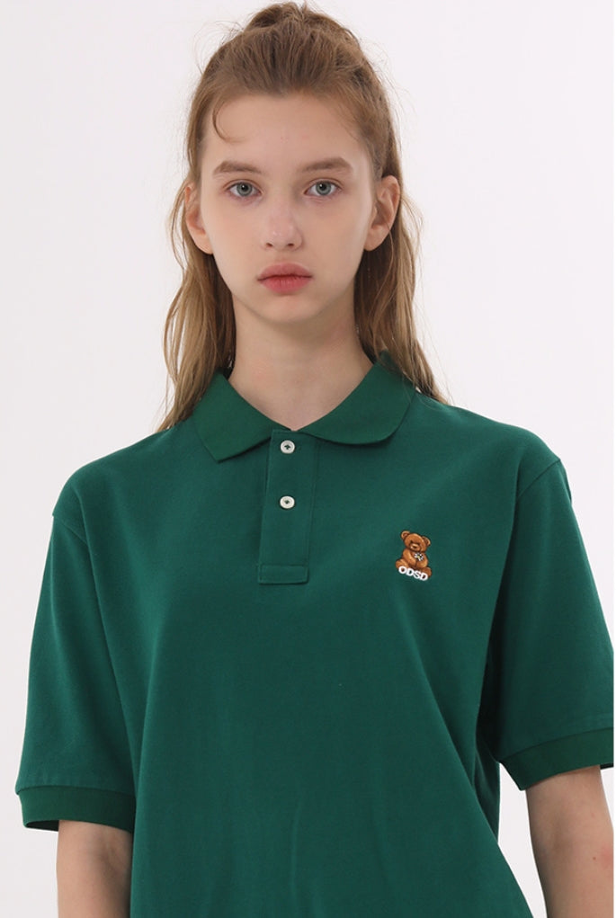 Odd Studio (オッドスタジオ)　UNION BEAR PK T-SHIRTS - GREEN