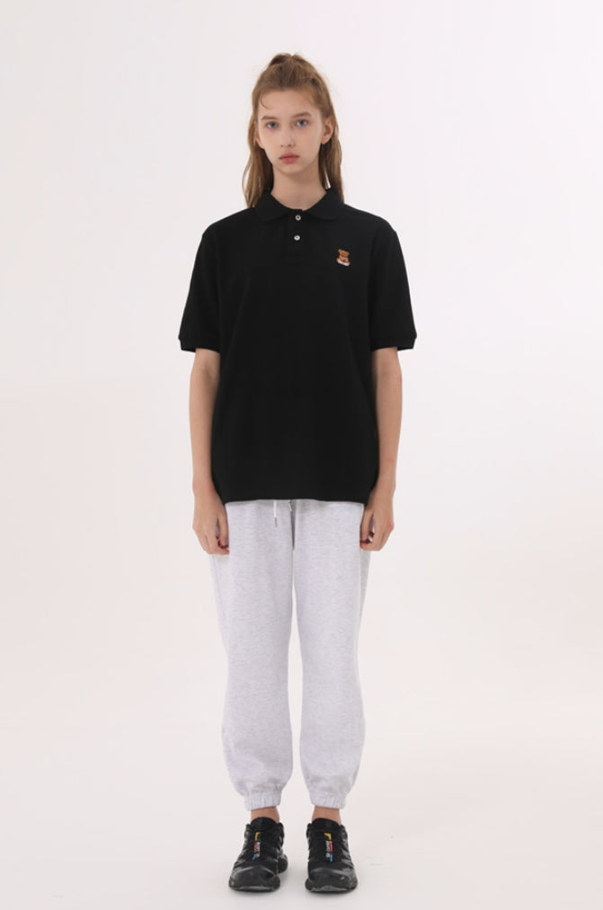 Odd Studio (オッドスタジオ)　UNION BEAR PK T-SHIRTS - BLACK