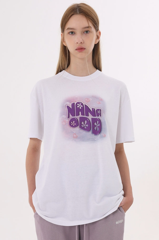 Odd Studio (オッドスタジオ)　BUBLE T-SHIRTS - WHITE