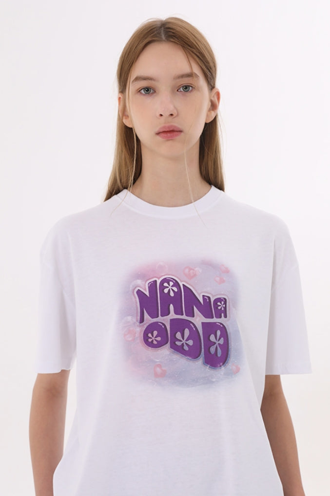 Odd Studio (オッドスタジオ)　BUBLE T-SHIRTS - WHITE