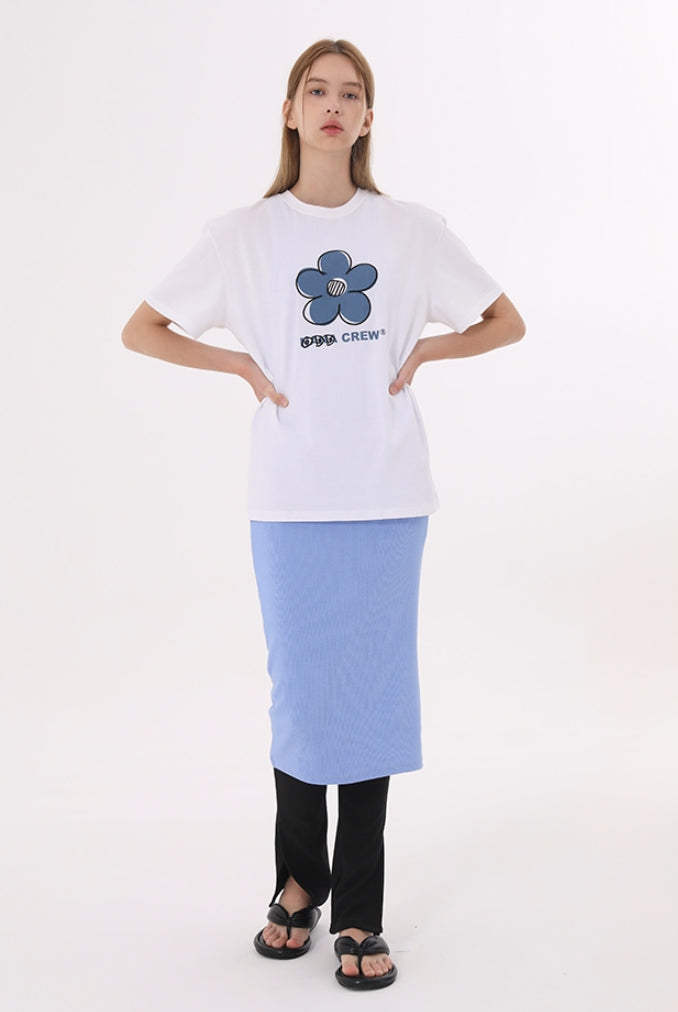 Odd Studio (オッドスタジオ)　DAISY GRAFFITI T-SHIRTS - WHITE