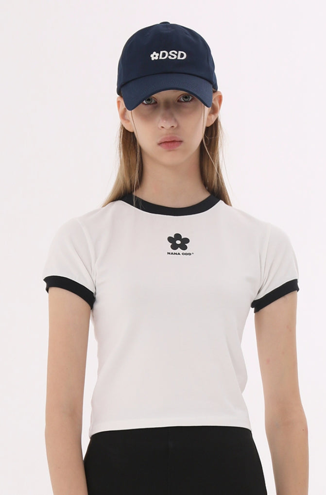 Odd Studio (オッドスタジオ)　DAISY PERAL T-SHIRTS - WHITE