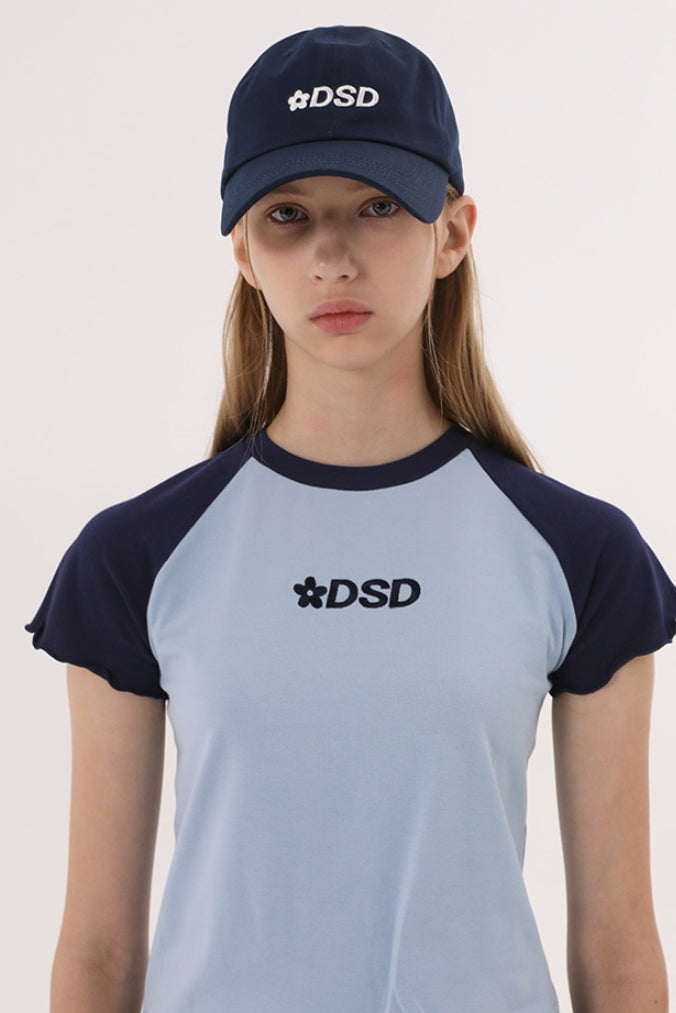 Odd Studio (オッドスタジオ)　DAISY LOGO RAGLAN T-SHIRTS - SKY BLUE