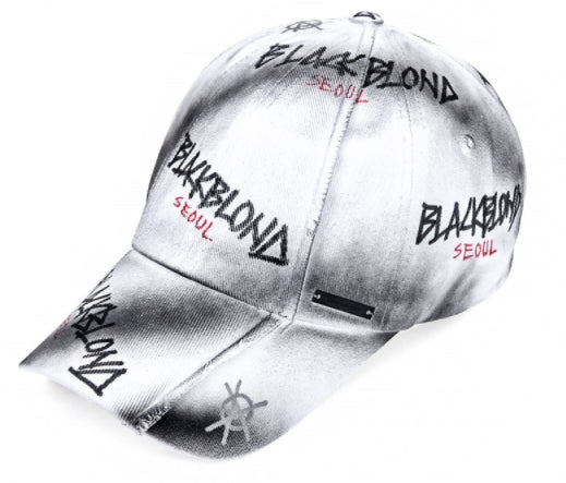 ブラックブロンド(BLACKBLOND)  BBD Disorder Graffiti Logo Cap (White)
