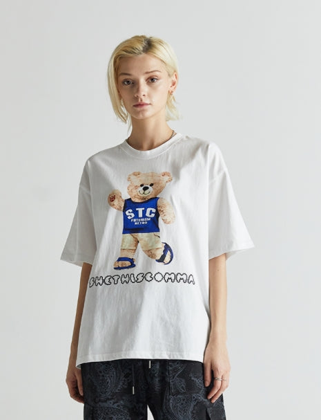 シディスコンマ(SHETHISCOMMA) STC BEAR HALF T