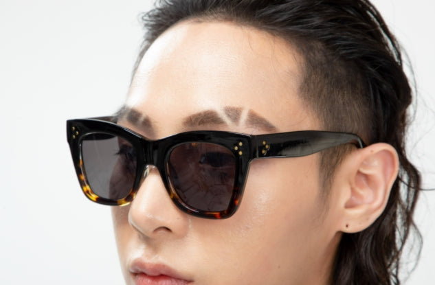 BLACKPURPLE (ブラックパープル)  Robin Square sunglasses (LEOPARD)
