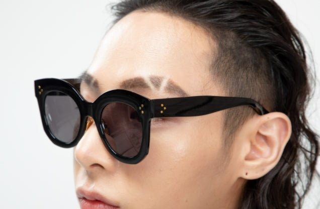 BLACKPURPLE (ブラックパープル)  Big Low sunglasses (BLACK)