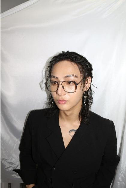 BLACKPURPLE (ブラックパープル)  Pintec Sideholic Glasses (BLACK)