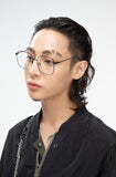 BLACKPURPLE (ブラックパープル)  Square Daily Glasses (BLACK)