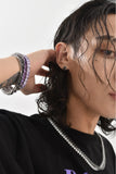 BLACKPURPLE (ブラックパープル)  Square Cubic Train Bracelet_DeepPurple