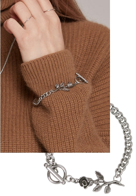 BLACKPURPLE (ブラックパープル)  Bell Rose Bracelet