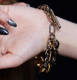 BLACKPURPLE (ブラックパープル)  B-point Middle Color Chain Bracelet